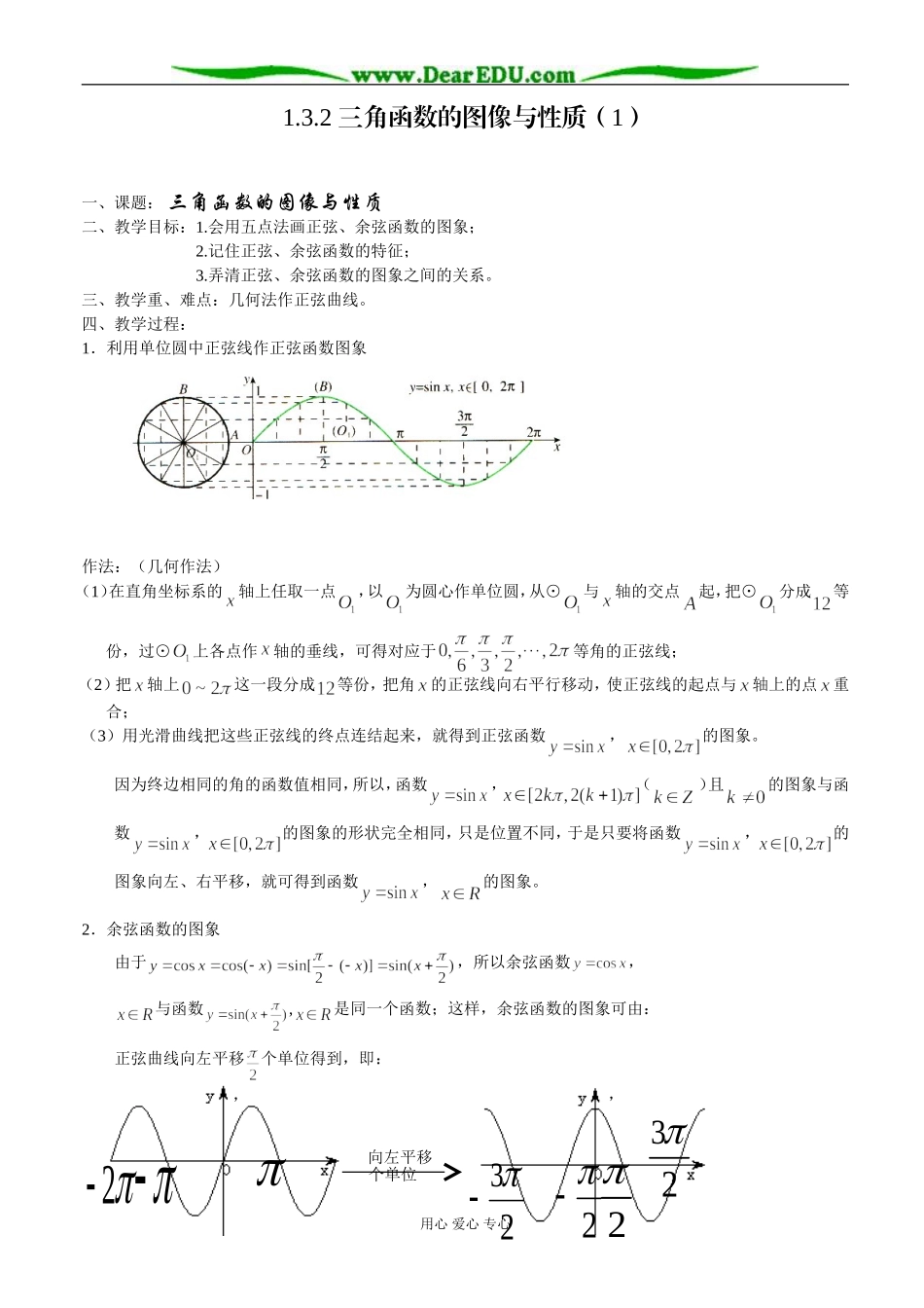 三角函数的图像与性质（1）—正弦余弦的图像_第1页