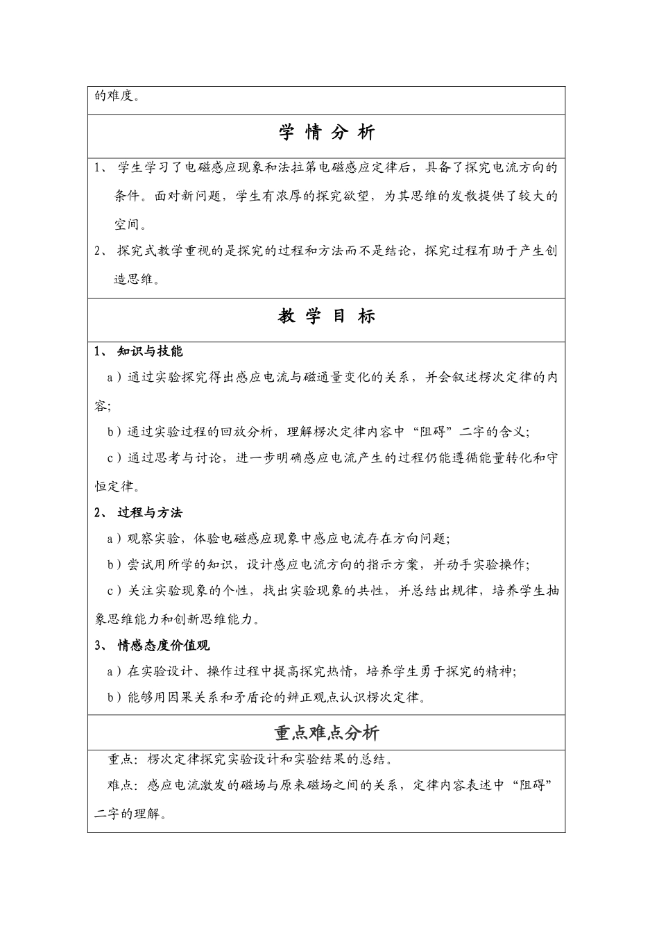 高中物理 楞次定律教学设计 新人教版选修2-1_第2页