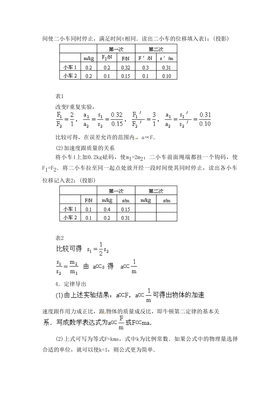 黑龙江省哈尔滨市木兰高级中学高中物理 牛顿第二定律教案3 新人教版必修1_第3页