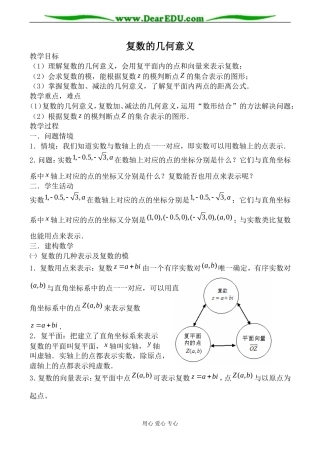 苏教版高中数学选修2-1复数的几何意义4