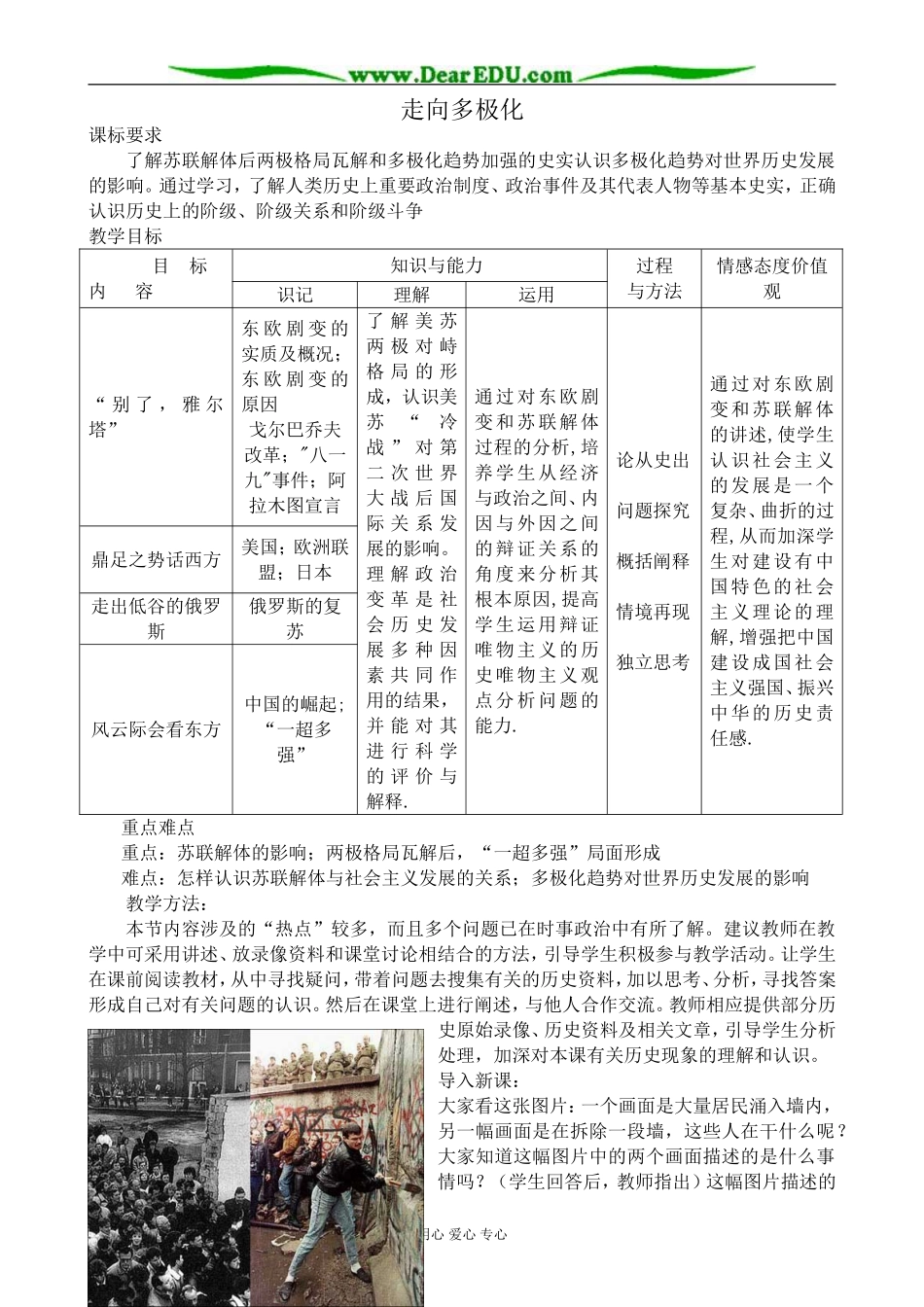 人民版高中历史必修1走向多极化2_第1页