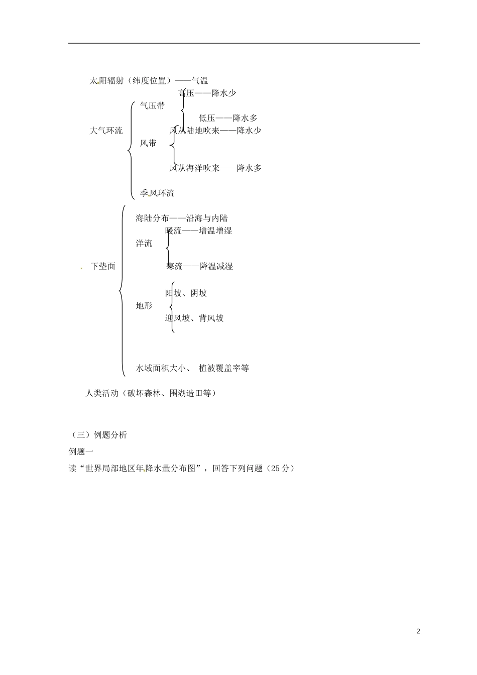 山西省永济市涑北中学高三地理 思维的养成教学设计_第2页