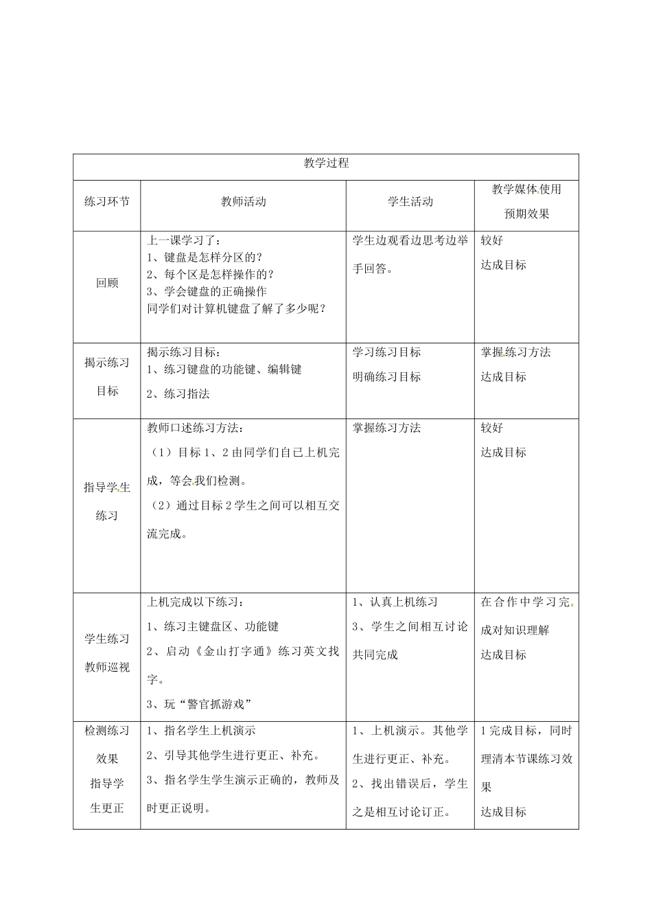高中信息技术上册《第6课 键盘操作》教案-人教版高中上册信息技术教案_第2页