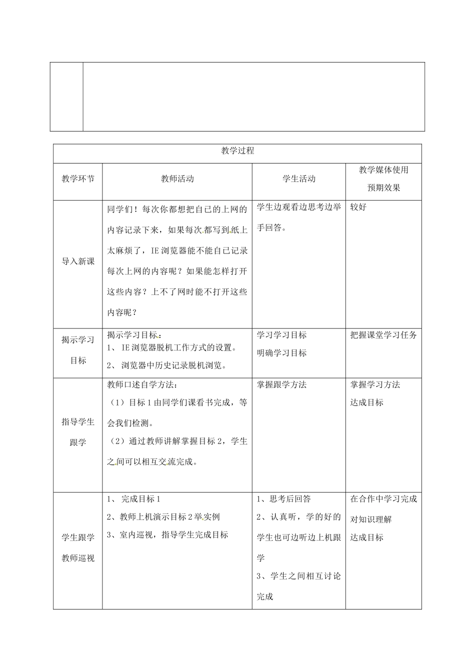 高中信息技术上册《第20课 脱机浏览》教案-人教版高中上册信息技术教案_第2页
