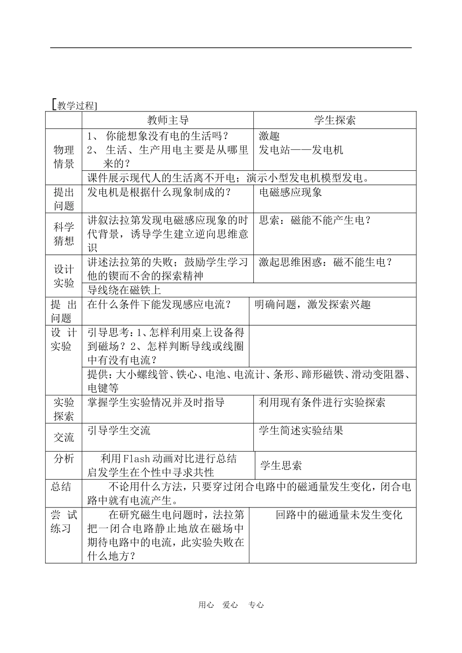 高中物理 电磁感应现象 教案4 人教新课标版选修3-2_第2页