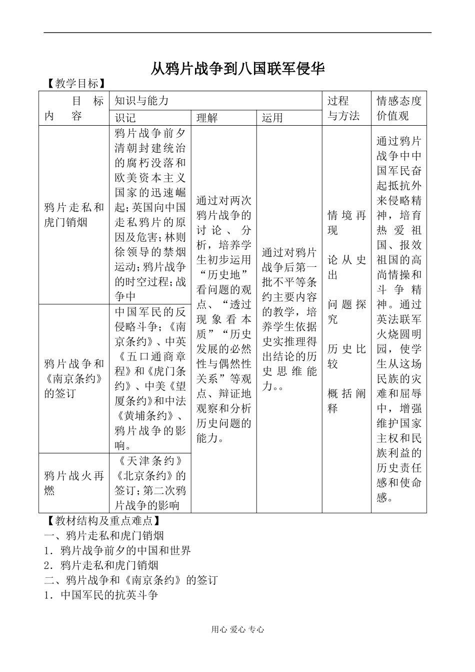 新人教版必修1高中历史从鸦片战争到八国联军侵华1_第1页