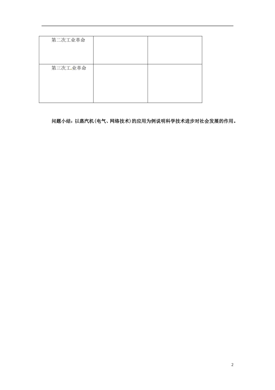 天津市梅江中学高中历史 第十三课从蒸汽机到互联网教案 新人教版必修3_第2页