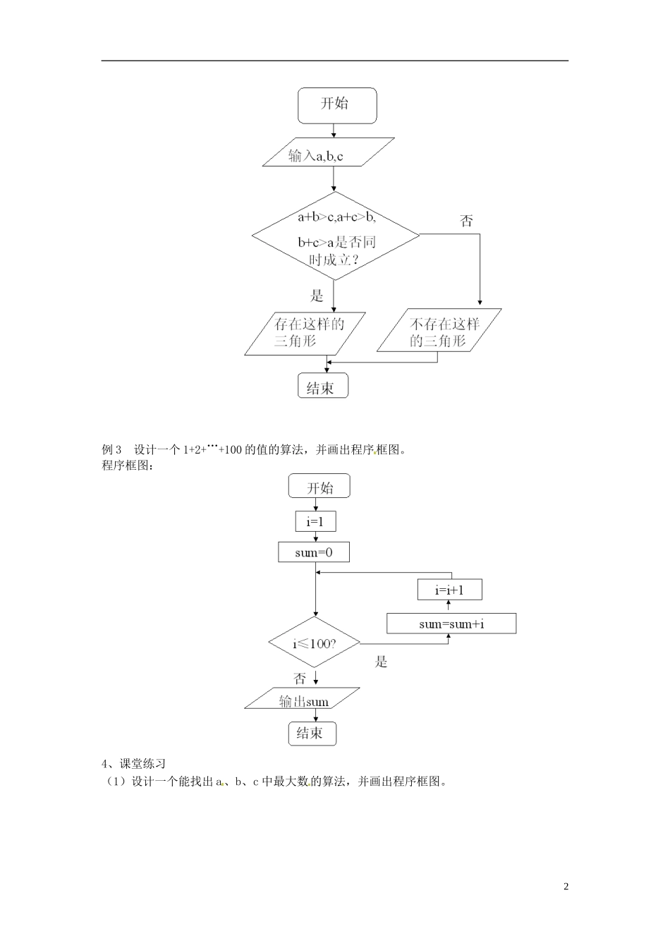 湖南师范大学附属中学高一数学 程序框图教案_第2页
