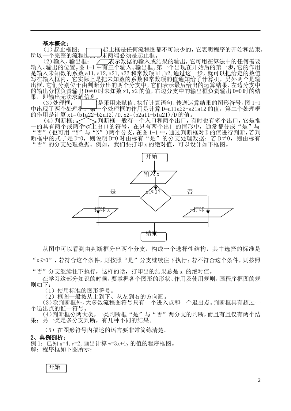 吉林省东北师范大学附属中学高中数学 1.1.2 程序框图教案 文 新人教A版必修3 _第2页