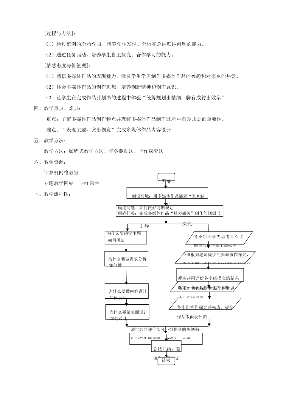 高中信息技术《多媒体作品创作的基本过程》教案-人教版高中全册信息技术教案_第2页