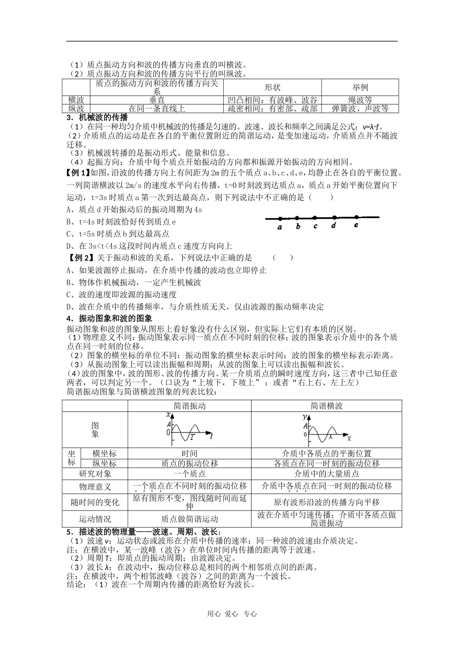 高中物理：《机械波》教案（新人教选修3-4）_第2页