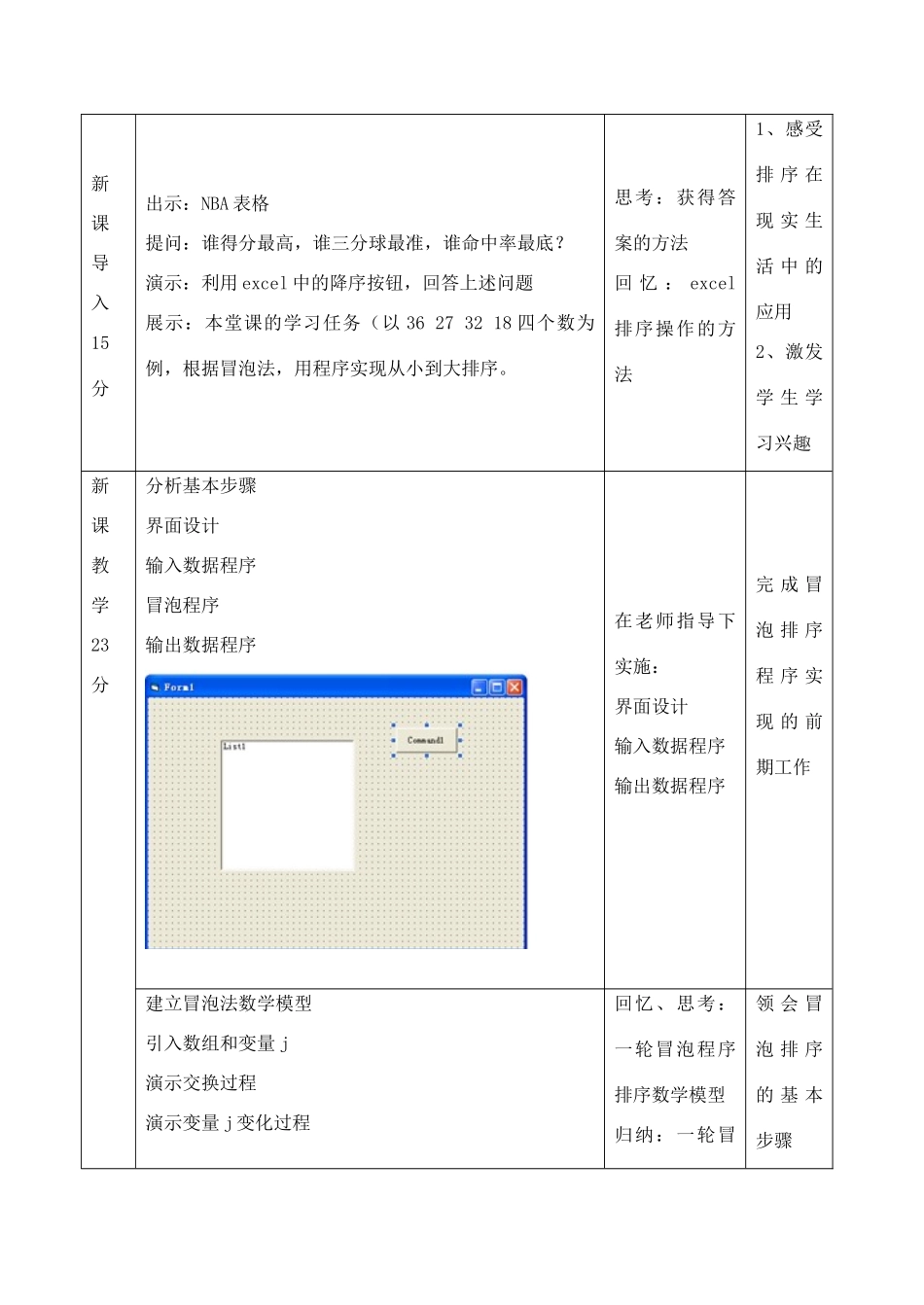 高中信息技术最新冒泡教学设计——冒泡法排序_第2页