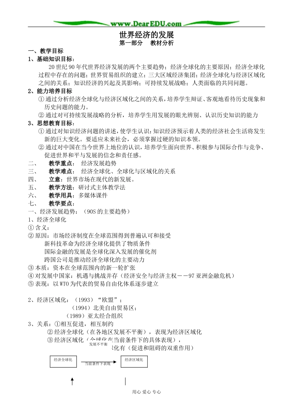 人教版高二历史下册世界经济的发展_第1页