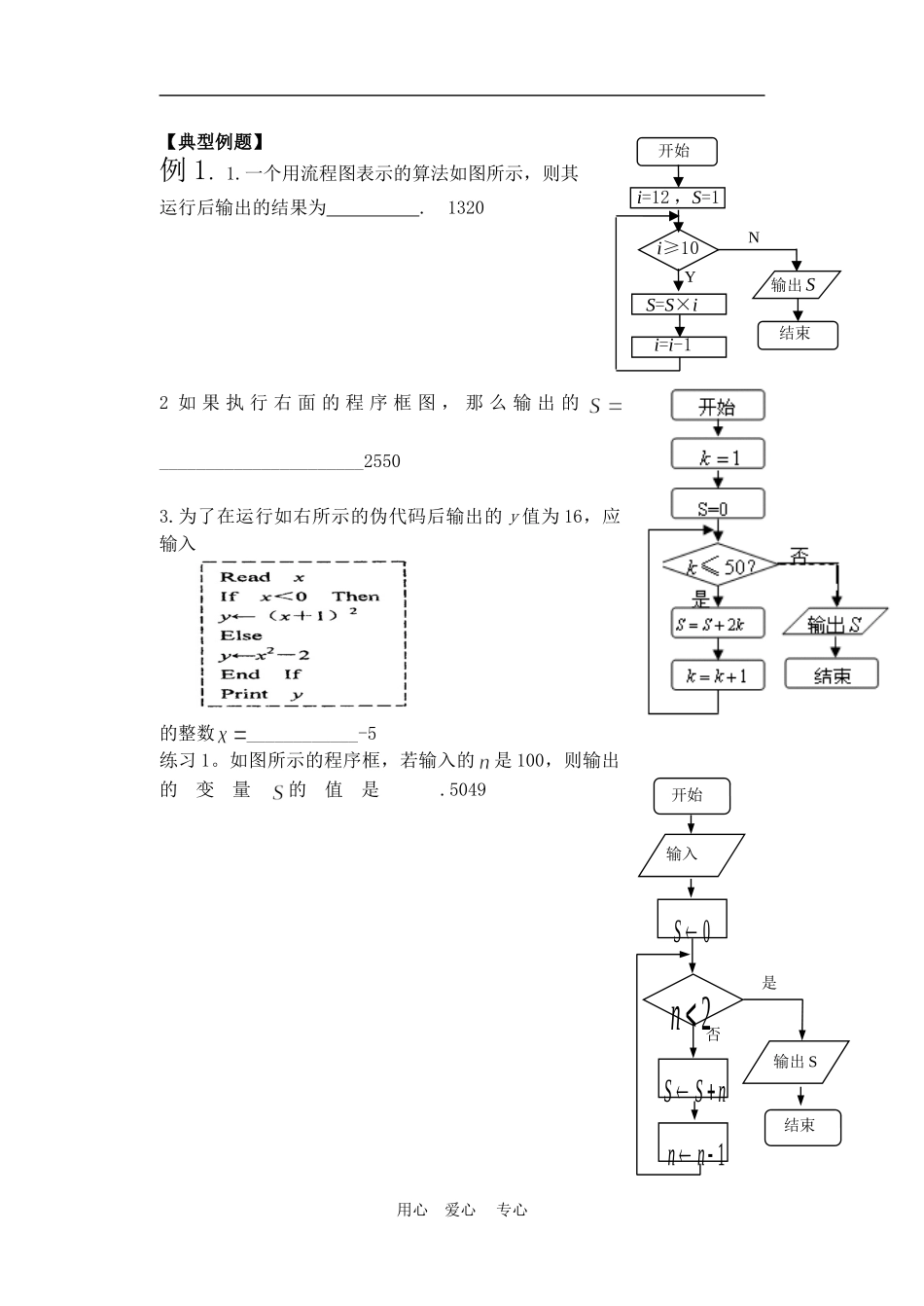 算法初步高三物理高考复习教案苏教版_第2页