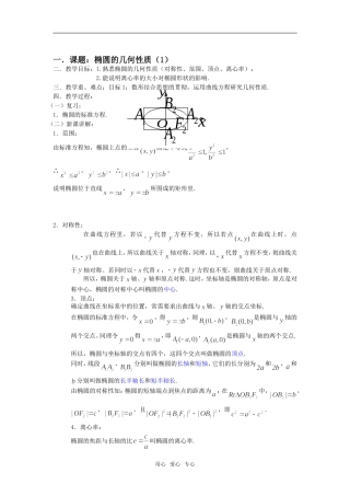 椭圆的几何性质(1)