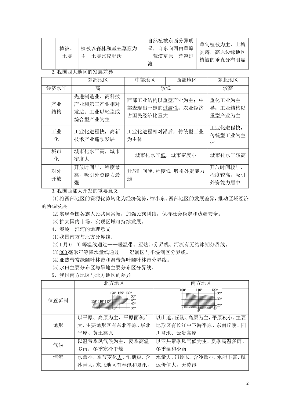 浙江省高考地理二轮复习 专题十四 区域差异和区域联系教案-人教版高三全册地理教案_第2页