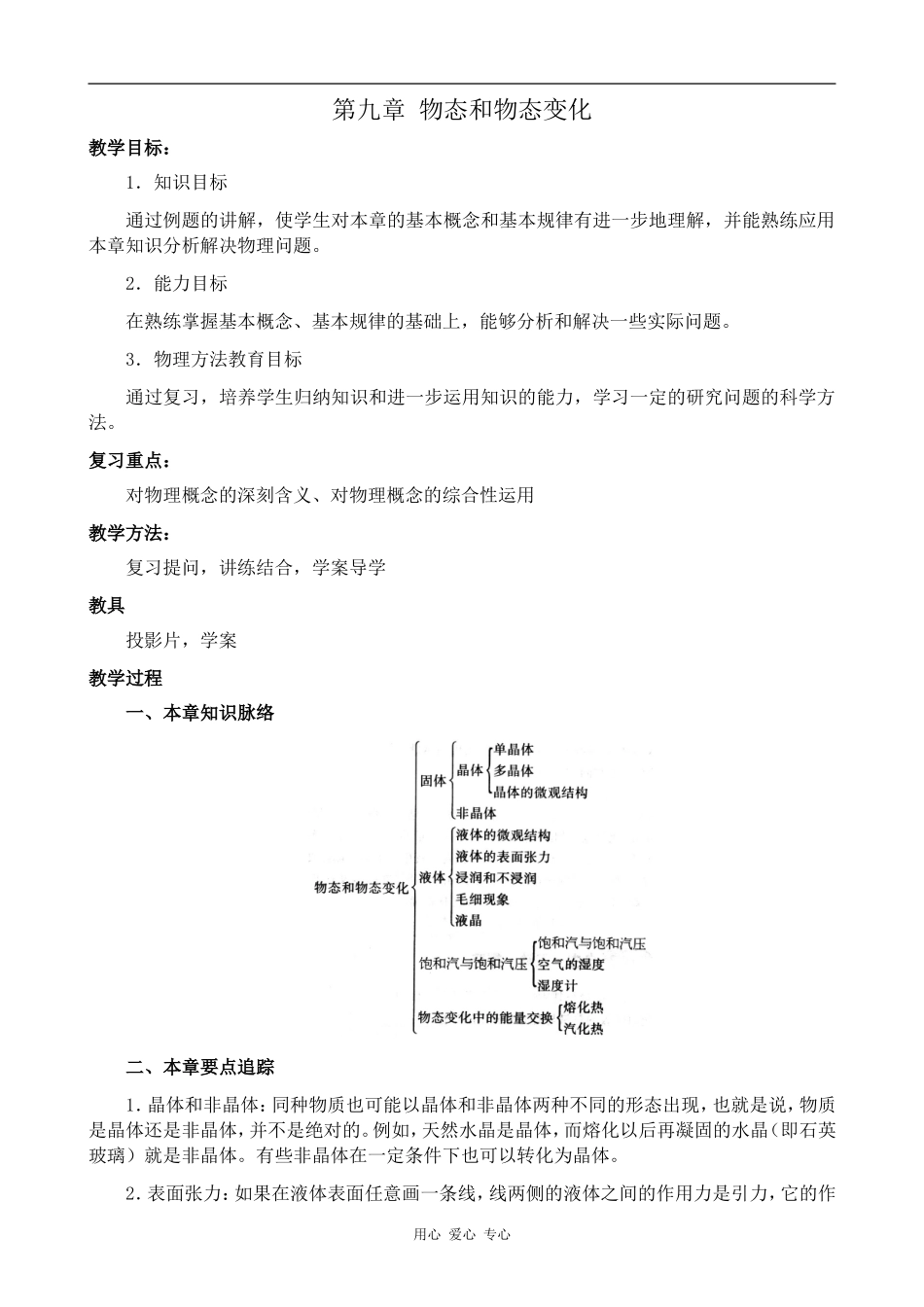 高中物理第九章 物态和物态变化人教版选修3-3_第1页
