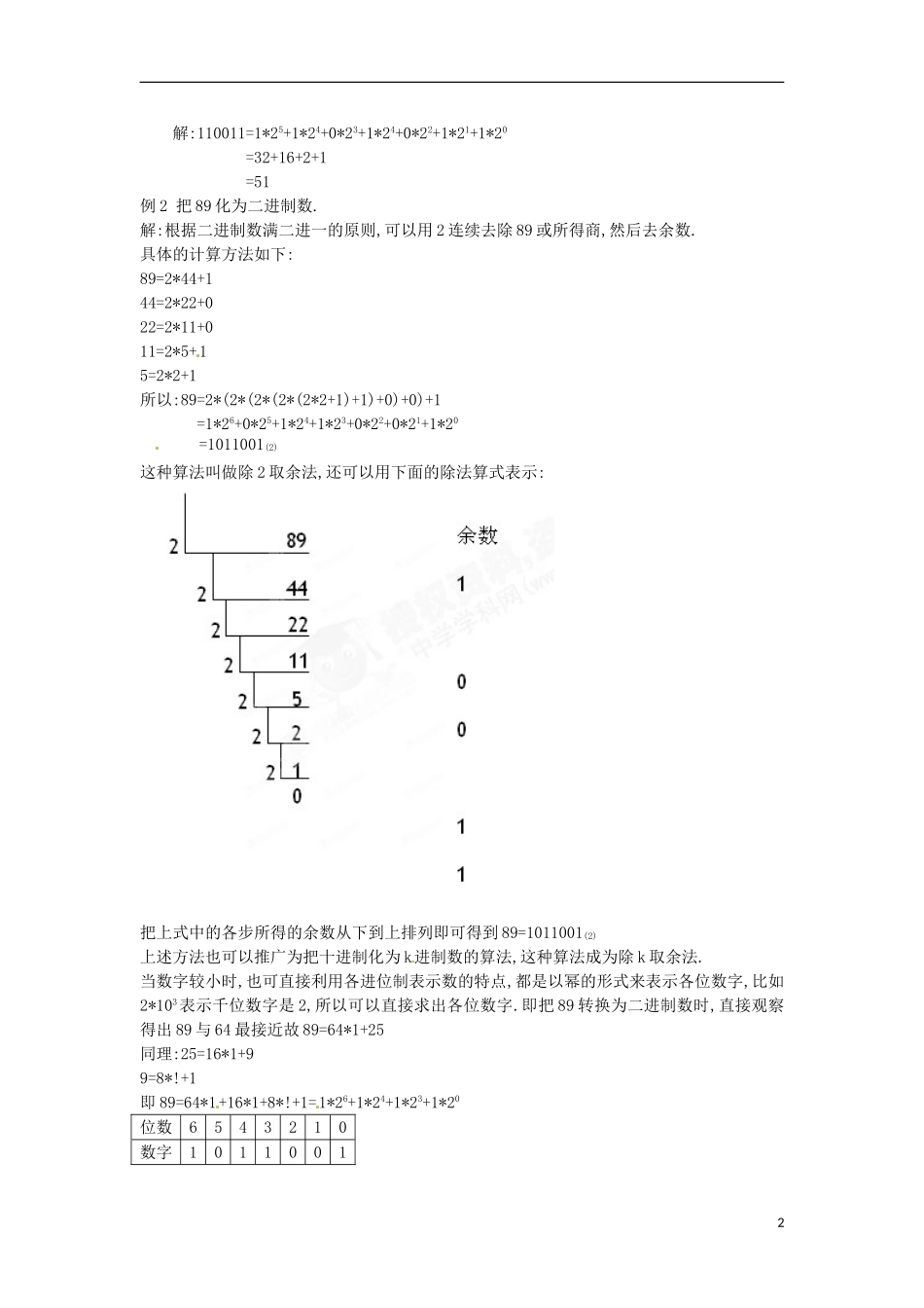 湖南省蓝山二中高中数学《1.3.3 进位制》教案 新人教A版必修3_第2页