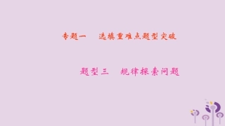 中考数学二轮复习 专题一 选填重难点题型突破 题型三 规律探索问题-人教版初中九年级全册数学