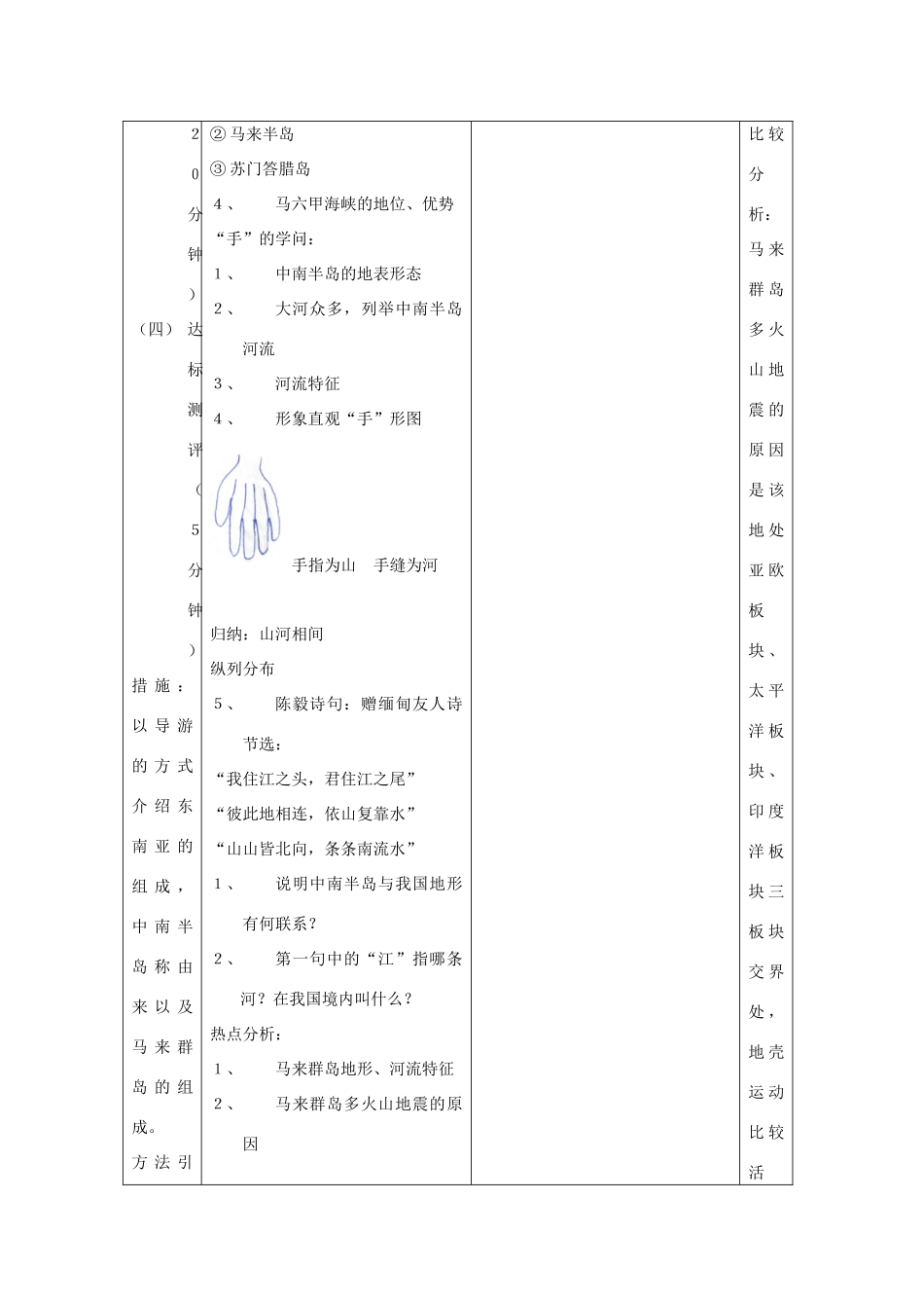 七年级地理下册 步入中南亚杜郎口导学案 湘教版_第2页