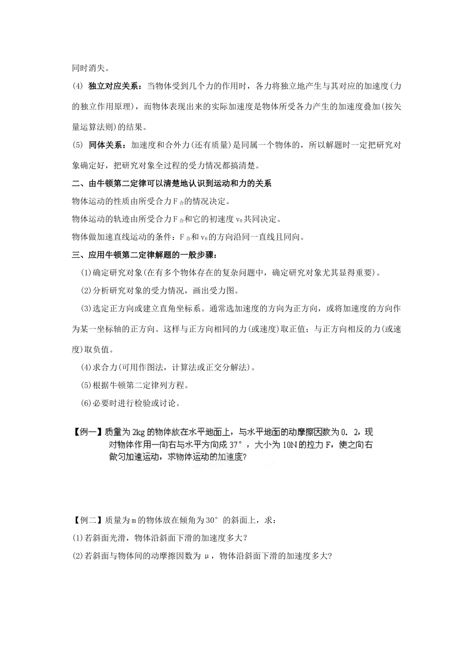 江苏省常州市红蚂蚁教育咨询中心高一物理 牛顿第二定律复习讲义_第2页