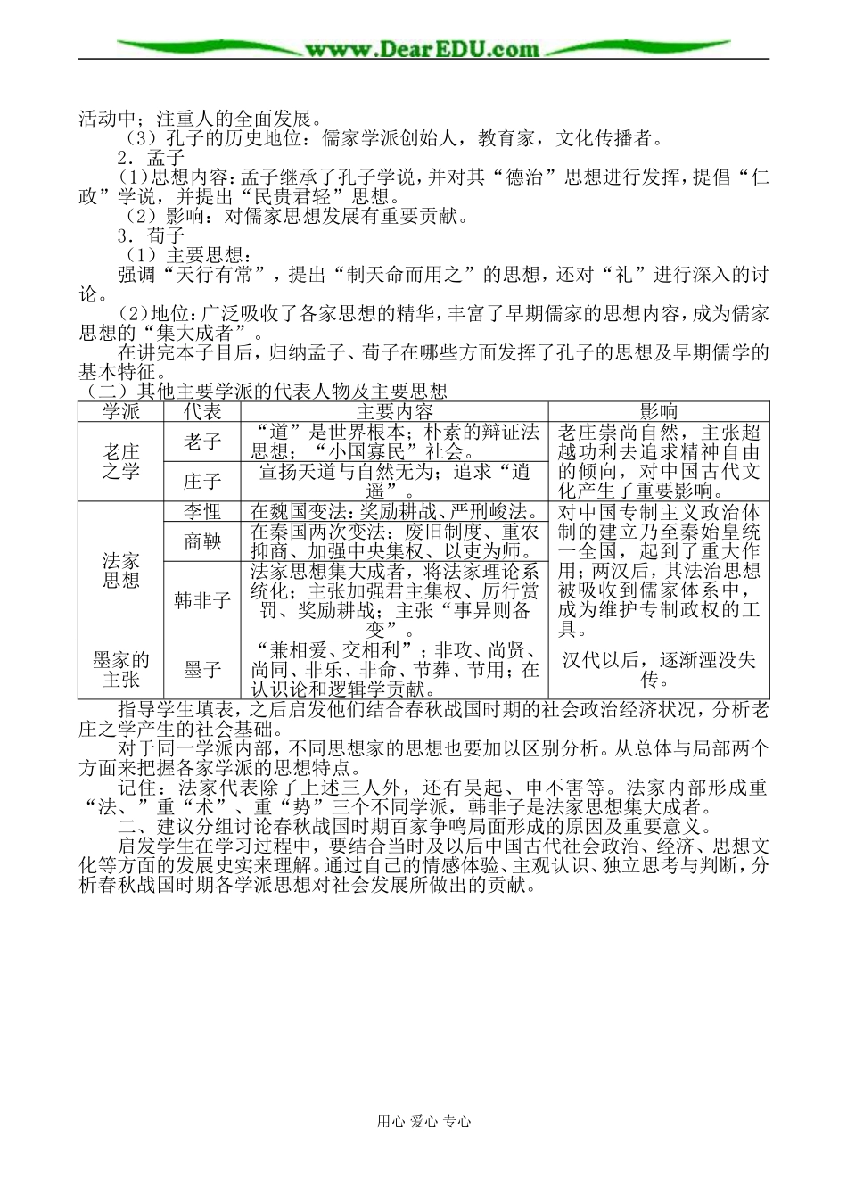 人民版必修3高中历史百家争鸣教案_第2页