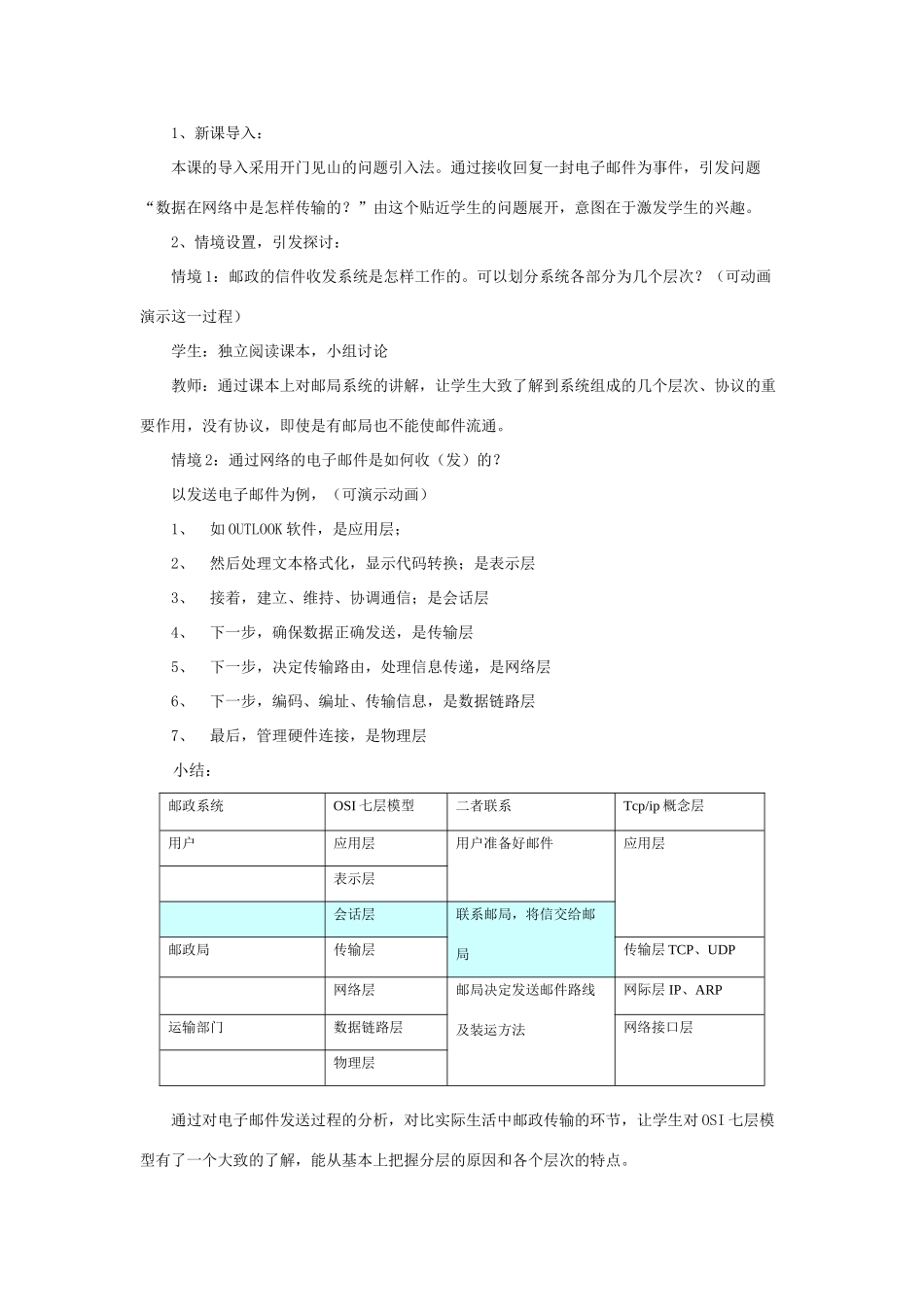高中信息技术 网络通信的工作原理（4）教案 教科版选修3_第3页