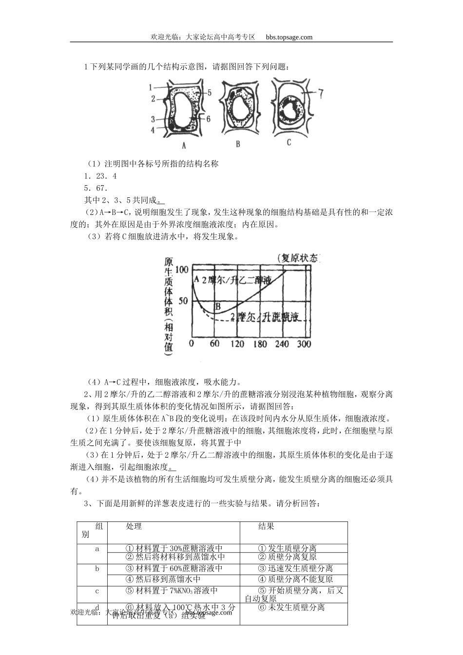 人教版高中一年级生物精品资源-示范教案二(3.4植物对水分的吸收和利用)_第2页