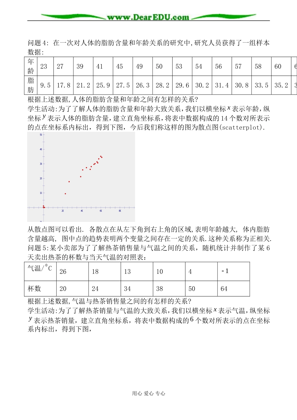 新人教版(B)高中数学必修3变量间的相关关系教案_第2页