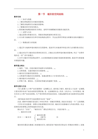 湖南省蓝山二中高一地理 2.1《城市空间结构》教案 新人教版