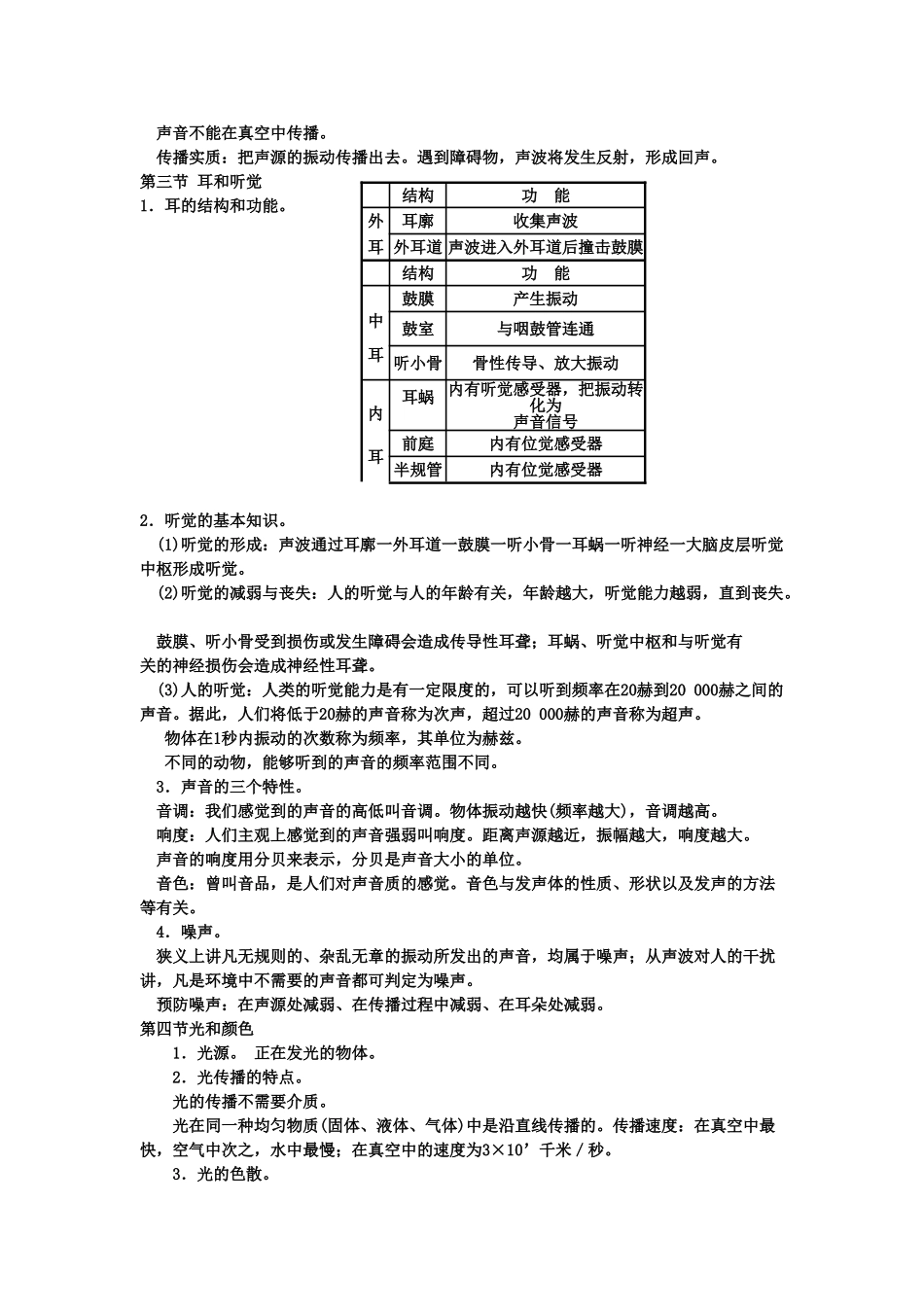 七年级科学下册：第1章 对环境的察觉复习学案（无答案）（浙教版）_第2页