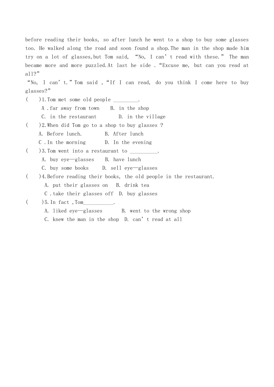 初中英语7Aunit6Reading(2)教学案牛津版_第3页