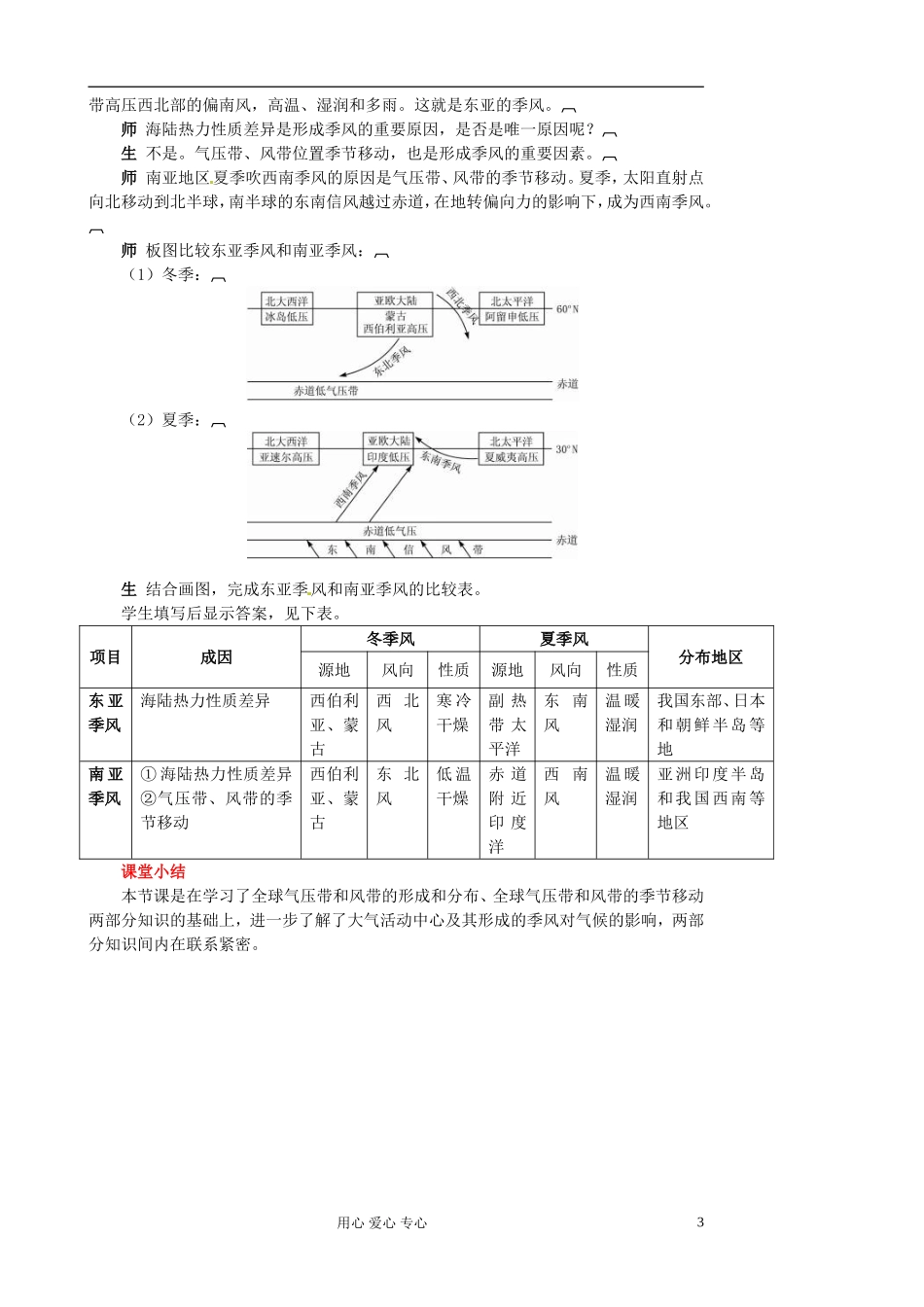河北省保定三中高一地理 第二单元第三节大气环境第五课时教案_第3页