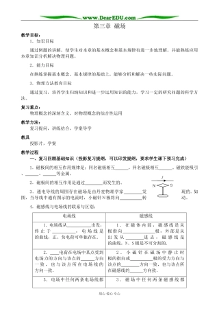 新人教版高中物理选修3-1第三章 磁场