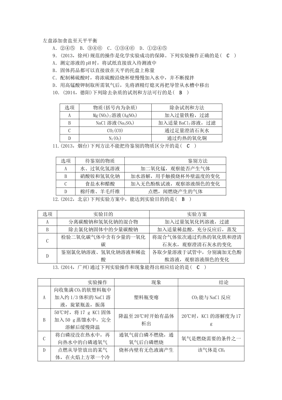 【聚焦中考】陕西省2015中考化学总复习 第五单元检测题考点跟踪突破_第2页