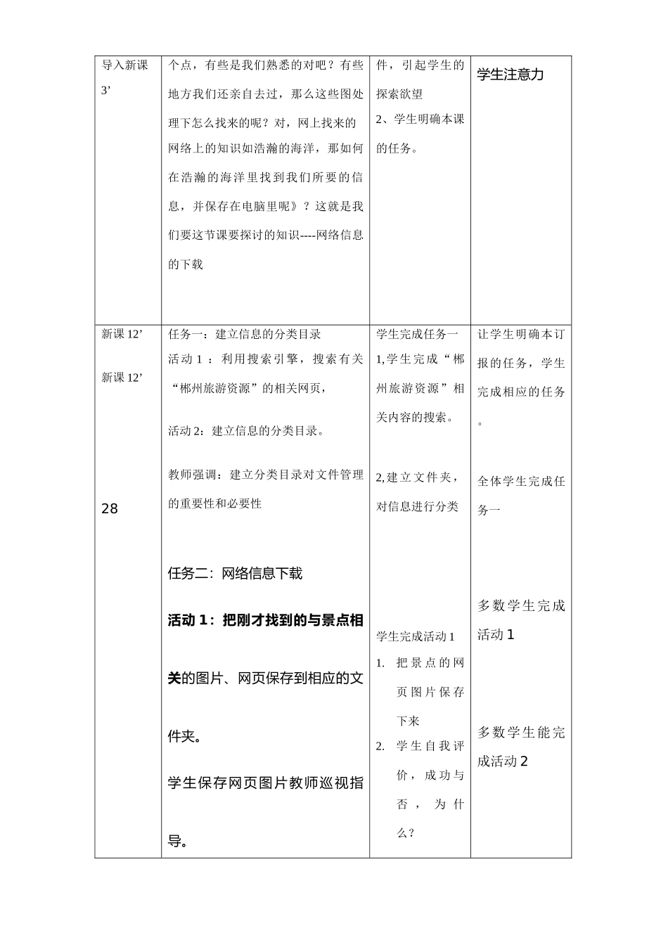 高中信处技术 网络信息的下载教案 粤教版必修1_第2页