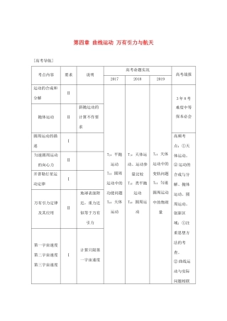 江苏省高考物理一轮复习 第四章 曲线运动 万有引力与航天 基础课1 曲线运动 运动的合成和分解教案-人教版高三全册物理教案