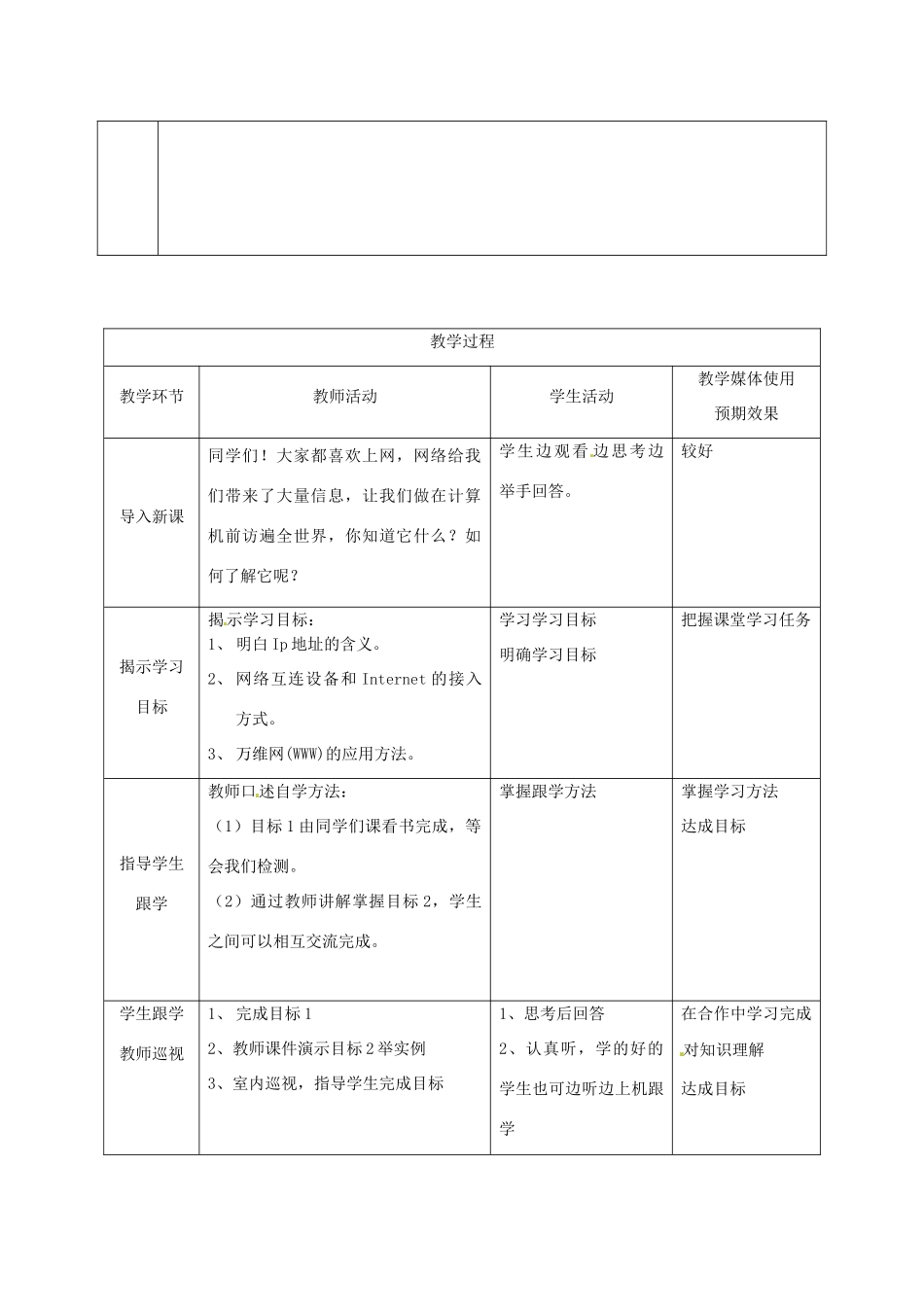 高中信息技术上册《第18课 因特网基础》教案-人教版高中上册信息技术教案_第2页