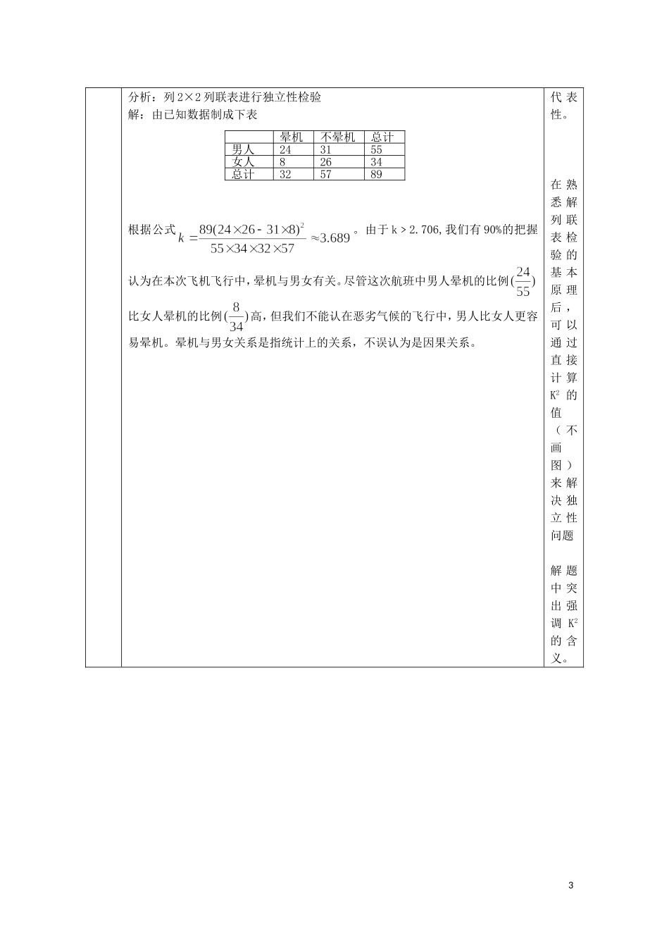 湖北省恩施巴东县第一高级中学高中数学 3.2独立性检验的基本思想及其应用（第2课时）教案 新人教版选修2-3_第3页