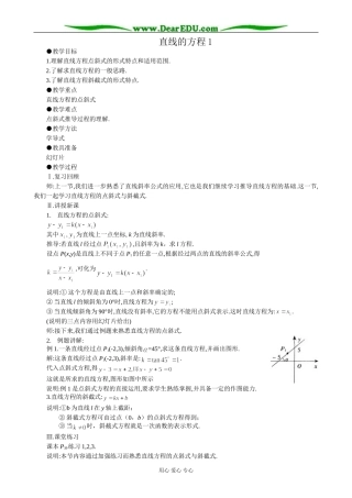 人教版高中数学必修第二册7.2直线的方程1
