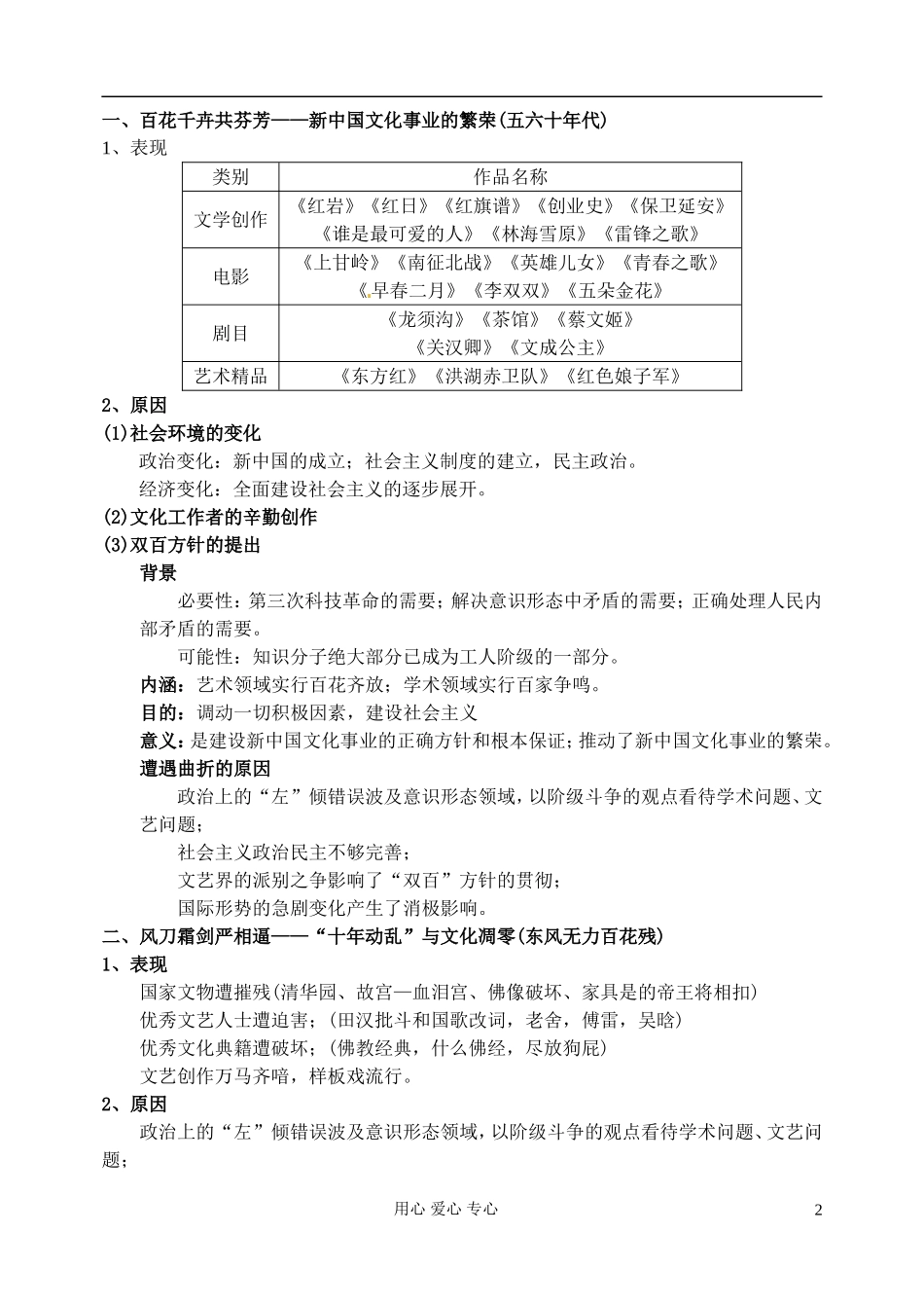 浙江省东阳市南马高中高中历史 专题现代中国的文化与科技教案 人民版必修2_第2页