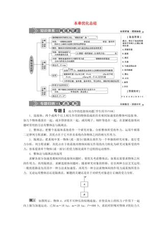 高中物理 第5章 本章优化总结教案 鲁科版必修第一册-鲁科版高一第一册物理教案