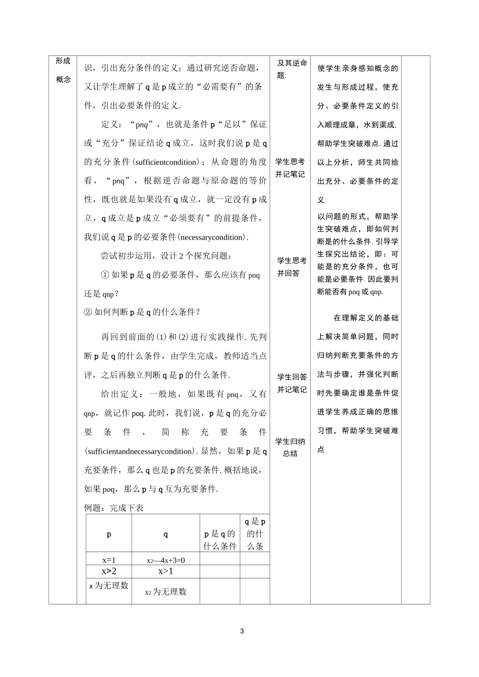 充分条件与必要条件的教学设计_第3页