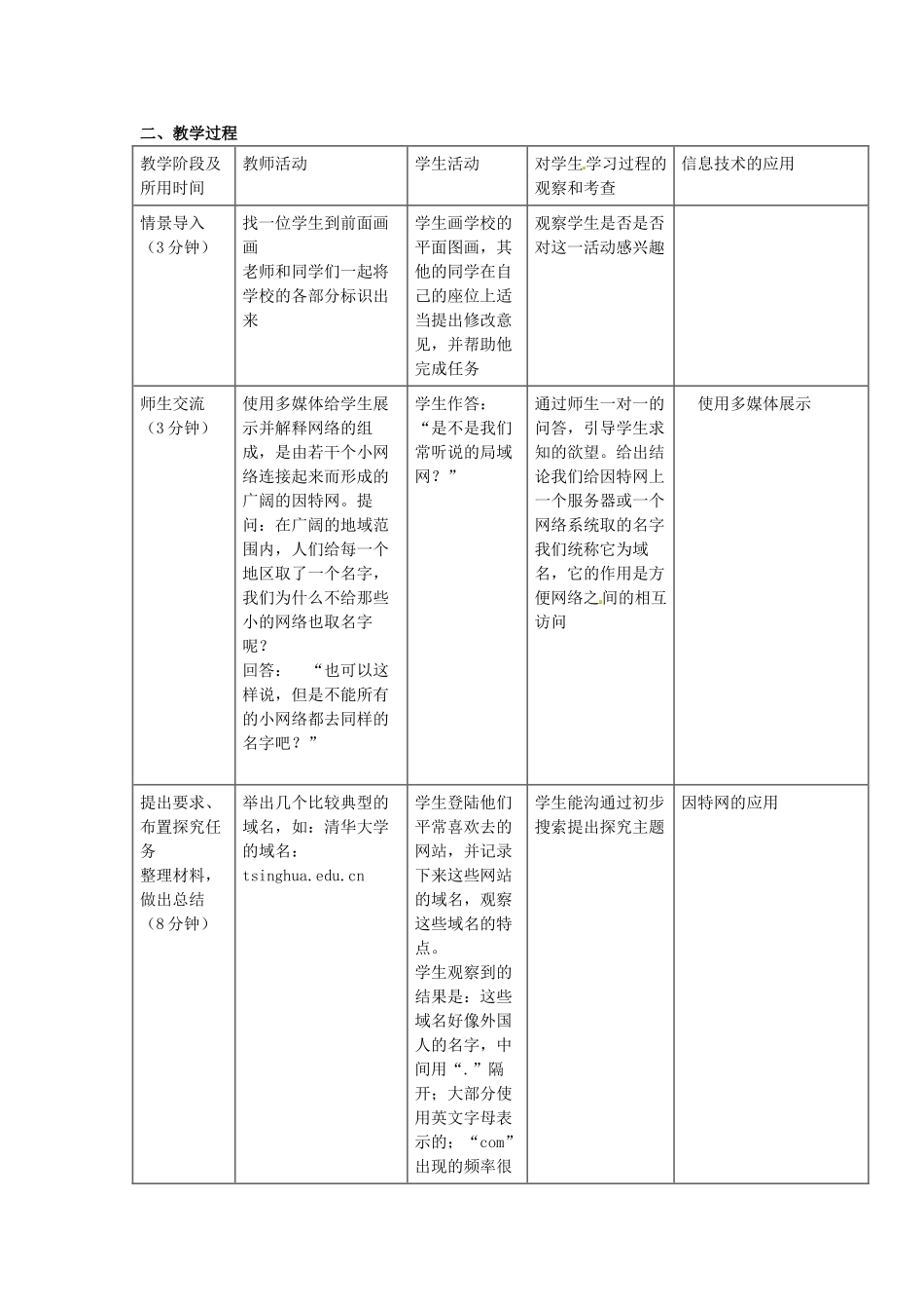 高中信息技术《域名与域名的管理》教案-人教版高中全册信息技术教案_第3页