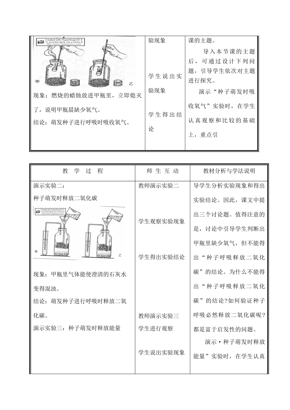 七年级生物上册 3.5.2呼吸作用教学设计（一） 北师大版教材_第2页