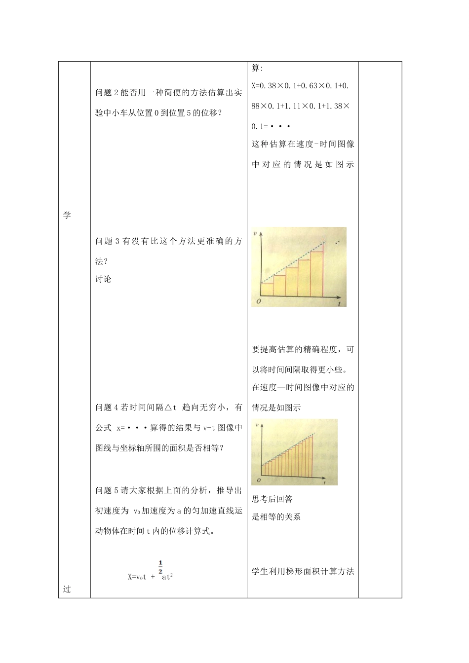 江苏省新沂市第三中学高一物理 第二章《匀变速直线运动的位移与时间的关系》教案_第2页