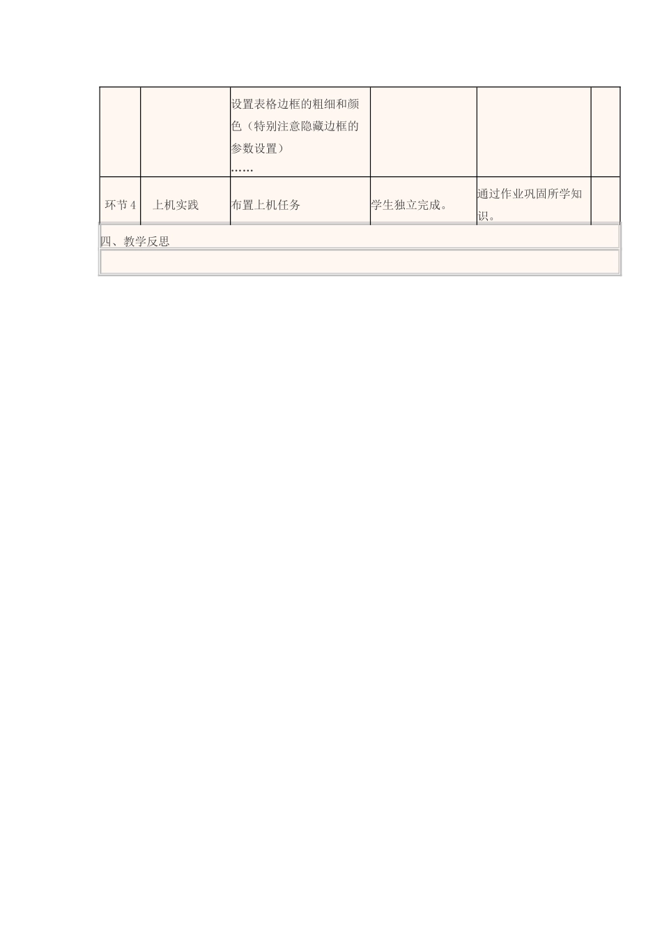 高中信息技术 Frontpage表格属性的设置教学设计-人教版高中全册信息技术教案_第3页