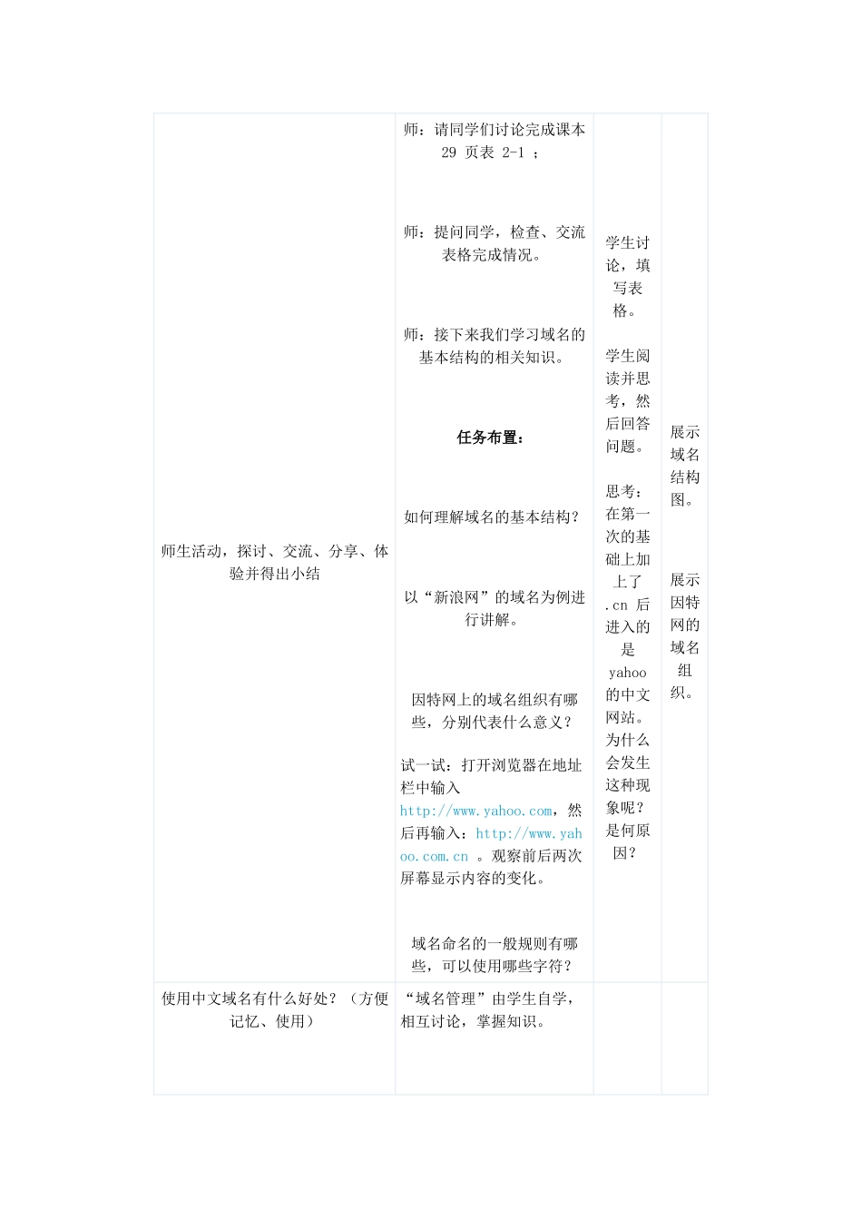 高中信息技术：2.1《域名和域名管理》教案（教科版选修）_第3页