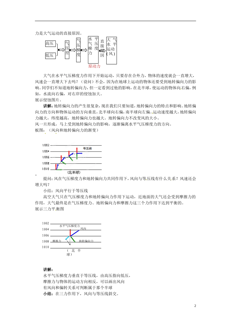 辽宁省大连市四十四中高中地理 《2.1冷热不均引起的大气运动》教案二 新人教版必修1_第2页