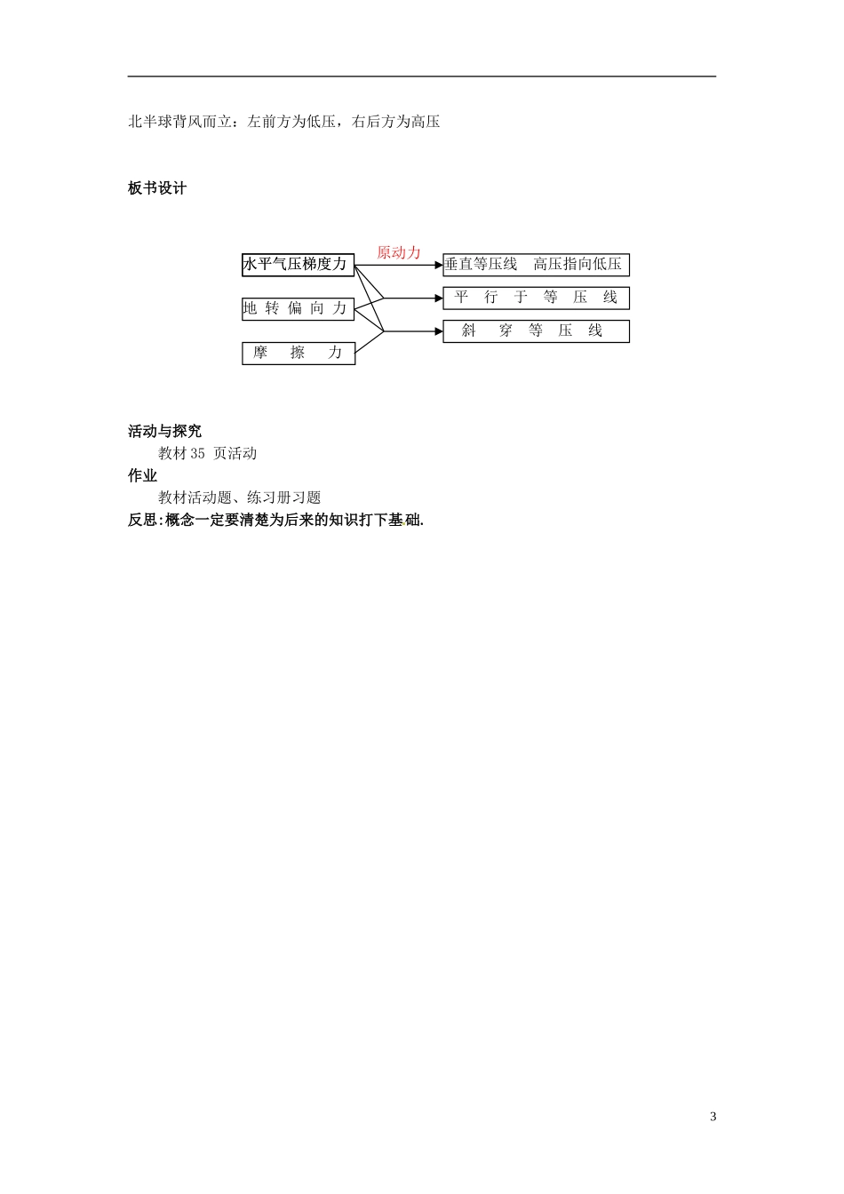 辽宁省大连市四十四中高中地理 《2.1冷热不均引起的大气运动》教案二 新人教版必修1_第3页